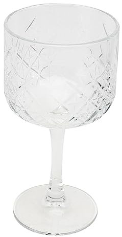 Zerodeko 1 Pz Bicchiere da Vino Trasparente con Design Coppa Creativa per Cocktail e Dessert per Feste e Uso Stabile e Alta