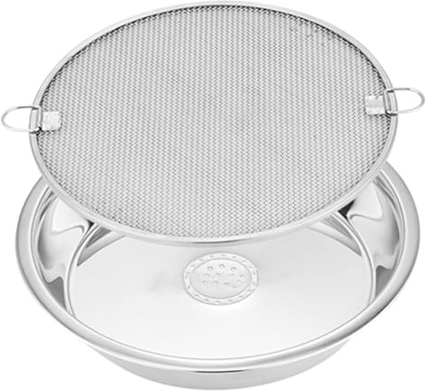 jojofuny Rejilla de Acero Inoxidable Drenaje y Enfriamiento con Malla Fina para Escurrir Verduras y Aceite Desmontable Resistente y Fácil de Limpiar para Cocina Doméstica