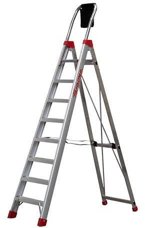 Scala a forbice LADY 8 Faraone, Scala Professionale in Alluminio 8 GRADINI