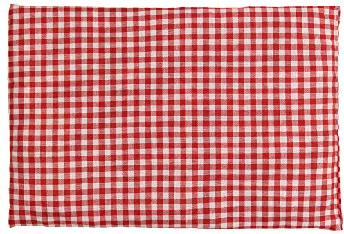 Saco térmico de semillas 30x20cm rojo y blanco | Almohada térmica | Cojín de calor y frio | Cojín con pepitas de uva