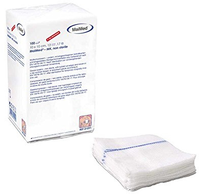 100 X maimed Compresses de Gaze Compresses, gaze hydrophile, pansement, non stériles, röko fils, tailles/couches