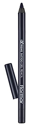 Flormar Extreme Tattoo Gel Pencil - Tattoo Effekt Eyeliner – Intensiv Pigmentierter Glitter Eyeliner Stift – Gel-Eyeliner Wasserfest für Augen Make-up – 004 Intensiv Blau