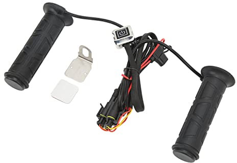 Naroote Beheizte Handgriffe, Regenfeste Motorrad-Heizgriffe, 1 Paar, Mattiert, rutschfest, für ATV