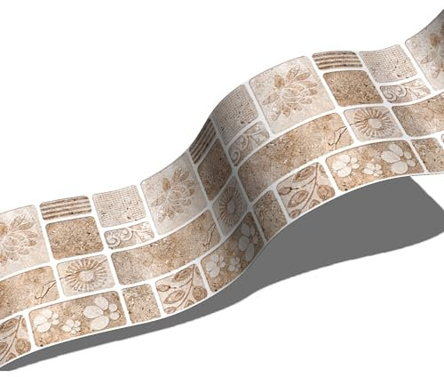 Dostear Bordi Greche Pannelli Adesivi Bordo Adesivo per Pareti Striscia Adesiva Muro Decorativa Greca Adesiva per Parete 10cm X 200cm