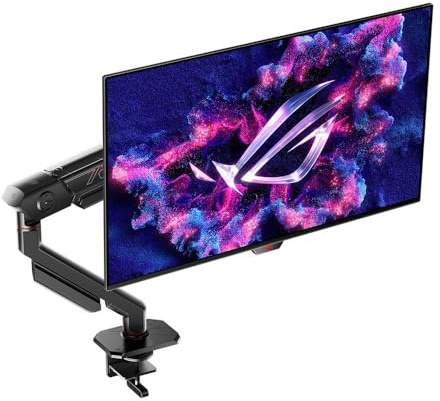 ASUS ROG Swift 68,6 cm (26,5 Zoll sichtbar) 1440P OLED DSC Gaming Monitor (PG27AQDM-R) – QHD (2560 x 1440) 240 Hz, 0,03 ms, G-SYNC-kompatibel, 99% DCI-P3, True 10-Bit, Monitorarm im Lieferumfang