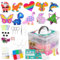 Dazhtu Bügelperlen Set, 10800 Stück Steckperlen mit Aufbewahrungsbox, Bügelperlen Platten, Benutzerführung, Kinder DIY Perlen, Verzierungen und 3d Kinder Geschenk Bastelideen für Jungen Mädchen, 5mm