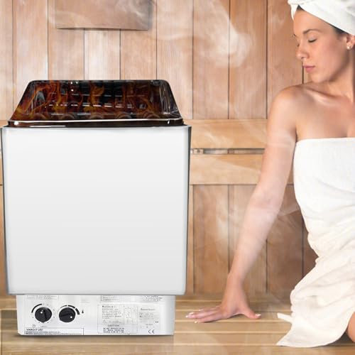Electric Sauna Heating Stove + Timer & Temperature Adjustable, Wet and Dry Bath Sauna Oven + Internal Controller, for Home Hotel Spa Shower,6Kw
