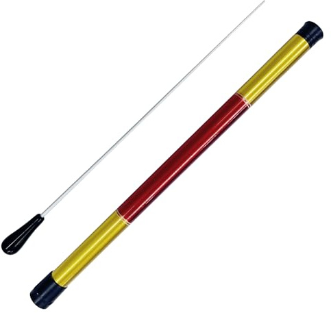 Marvexi 1Pcs 15Inch Black Orchestra Conductor Baton with Imitation Agate Handle, 38cm Music Conductor Baton for Professional Conducting and Performance