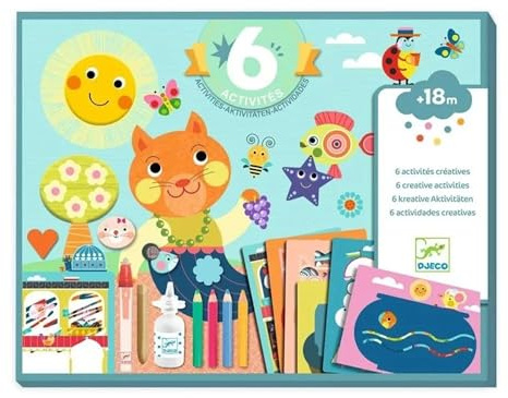 Coffret de 6 activités créatives pour enfant Le chat et ses amis - Djeco