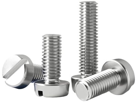 10/20/ 50/ 100pcs M1.6 M2 M2.5 M3 M4 M5 M6 304 Stainless Steel (A2-70) Slotted Cap Head Column Round Cheese Head Screw Bolt(60mm,M6 (10pcs))