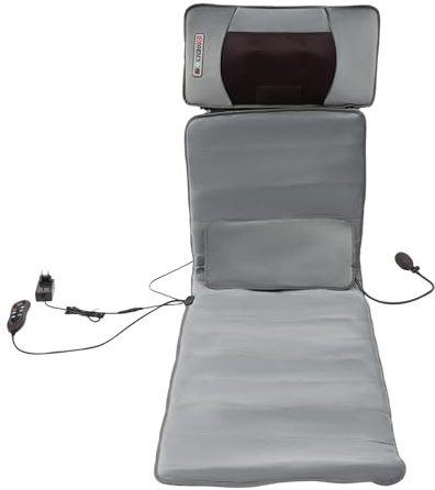 Cojín de masaje de cuerpo completo, con función de calor, masajeador de cuello Shiatsu, con 10 motores, 9 modos de masaje, para espalda, piernas y cuello, 160 x 56 cm