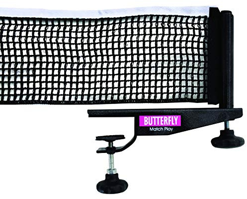 Butterfly Matchplay Table Tennis Net & Post Set - 11308, Black
