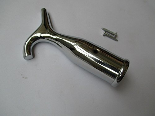 Ironmongery World Fenster-Zubehör Bootshakenspitze zur Befestigung an Stange aus poliertem Chrom, alter viktorianischer Stil, zum Öffnen/Schließen von Oberlichtern/Dachfenstern/Luken