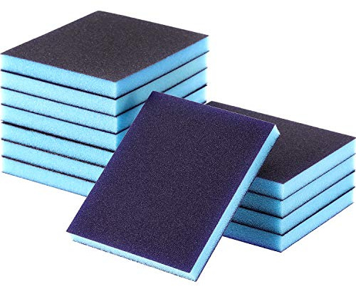 eBoot Sanding Sponge Grit Sanding Blocks, Washable and Reusable Sand Sponge Kit, 12 Pieces (Assortment Grade)