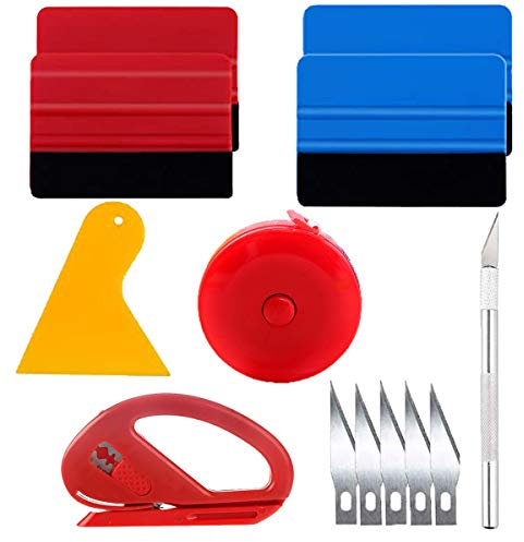 Fantasyon 13 Pcs Car Vinyl Wrap Tool Kit, Wrap Squeegee Tool Kit Wallpaper Smoothing Tool Kit Felt Squeegee Vinyl Squeegee Tools for Car Wrapping and Install Wallpaper