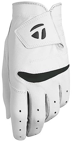 TaylorMade Unisex-Jugend Stratus Junior Golf-Handschuh, weiß, Größe S