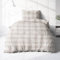 Träumschön Biber Bettwäsche Set 2tlg 155x220 cm + 80x80 cm – Flauschige Bettwäsche Beige – Weiche Winterbettwäsche Kariert - Atmungsaktiv, Warm & Hautfreundlich - 100% Baumwolle