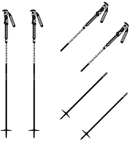 K2 Skidor Swift Stick skidstavar unisex-vuxen, svart, 105–135 cm