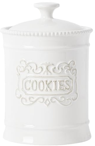 TAWCHES Ceramic Cookie Jar With Lid Cookies Canister Vintage Cookie Jar Cookie Jars For Kitchen Counter Decorative