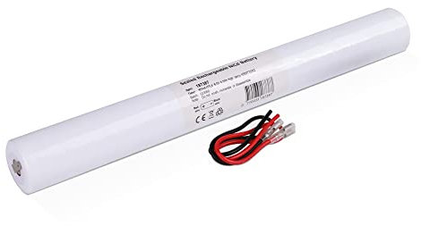 Bright Source 5 D Cell Inline Stick 6v 4000mAh Rechargeable Emergency Lighting Battery with Electrical Contact Solder Tags & Attachable Leads