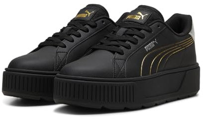 PUMA Damen Karmen Metallic Shine Sneakers 39Black Gold Silver Metallic