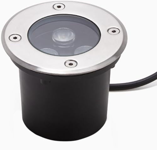 Goodia Focos Empotrables Led Exterior Suelo: 1 pieza Suelo Terraza Exterior para jardín - Impermeable IP67 Focos Led para balcón - iluminacion jardin para Césped 230V 3000K Blanco Cálido