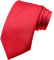 AHLPO Elegante Krawatte für Herren 8 cm, Herren Krawatten, Klassische Schlips Herren für Hochzeit, Büro, Party und Festliche Veranstaltungen - Einfarbig in Verschiedenen Farben Tie Rot