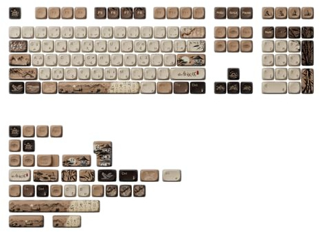 Akko PBT Keycaps Set, Mountain Seclusion MOA Profile 140-Key PBT Keycaps for Mechanical Keyboards