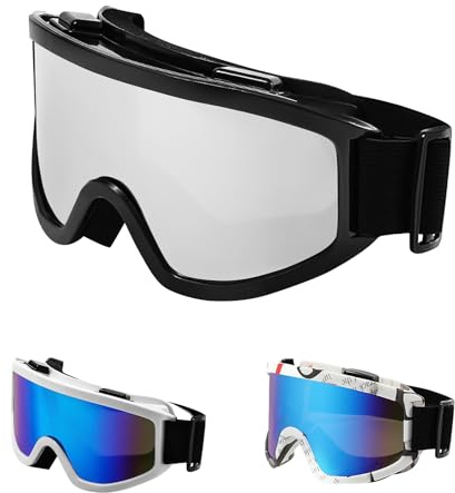 Youery Motocrossglasögon, crossglasögon för glasögonbärare, mopeglasögon hjälmlämpliga, ventilerande skidglasögon, män kvinnor, lämpliga för utomhusaktiviteter i terrängen, skidåkning, ridning