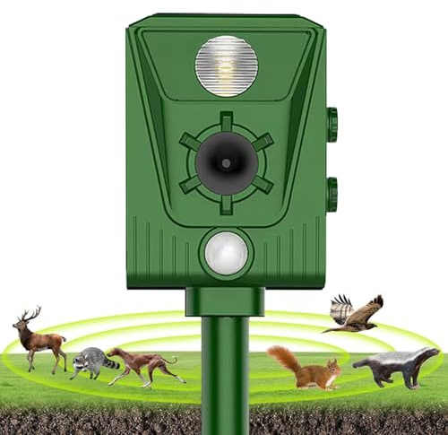 Repellente per Gatti, 2025 Nuovo Ultrasuoni Solare Repeller per Piccioni,Uccelli,Cani,Topi,Volpi, Ultrasound per Animali, Dissuasori per Piccioni