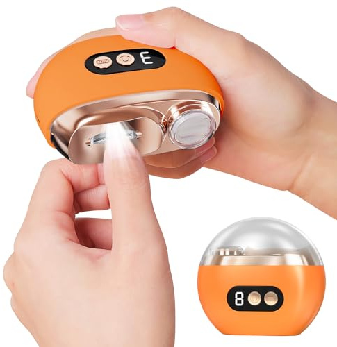 Coupe-ongles électrique, Coupe-Ongles Intelligent 2026,Coupe Ongle Électrique 3 en 1, Rechargeable USB, 3 Vitesses, Silencieux et Portable, design ergonomique, adapté à tous les âges (Orange)