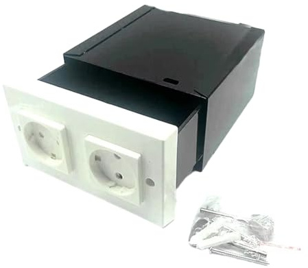 Butyge Caja Fuerte de Pared con Doble Enchufe Estándar de Imitación, Caja de Seguridad Secreta Oculta.