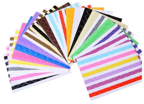 Operitacx Rincones DIY Fotos de Pvc Autoadhesivos Álbumes de 102 Pegatinas en 30 Hojas, Accesorios Portátiles Color Aleatorio para Scrapbooking y Diario