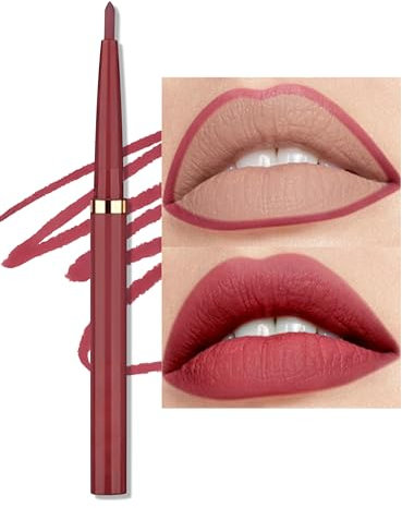 Erinde Matt Lipliner Wasserfest, Drehbarer Lippen Konturenstift Permanent, Smooth Lip Pencil Long Lasting, Langanhaltender Lip Liner, Rosa Lippenstift