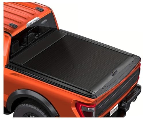 YBDFCBF Einziehbare harte Laderaumabdeckung, kompatibel mit Nissan Frontier 2005–2024, 1,8 m LKW-Ladefläche, Heckfach-Deckel, Nachrüstung der verdickten Aluminium-Pickup-Rückabdeckung, Rollvorhang(Key