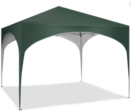 CQJJXKYC Tendone Garage Gazebo da Giardino Pieghevole Impermeabile 3x3m, Tenda da Festa, Padiglione Pop-up con Tetto semicircolare Tettoie per Auto(Green)