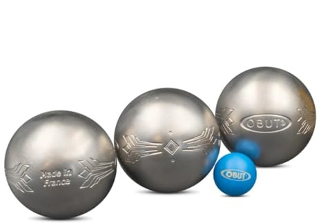Obut Set di 3 palline da bocce, in acciaio INOX Cheyenne
