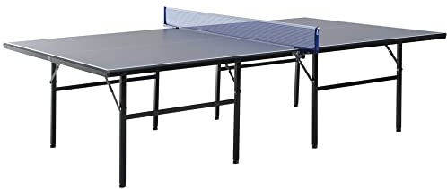 HOMCOM Tavolo da Ping Pong Pieghevole per Interni, Tavolo Ping Pong con Rete, Montaggio Non Richiesto, 152.5 x 274 cm, Blu e Viola