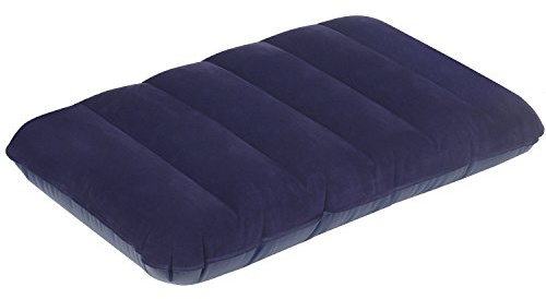 TRIXES XL Inflatable Camping Pillow - Navy Blue Flocked Finish - Extra Large Travel Essential - Supportive, Comfortable Accessory for at Holidays, Festivals and More