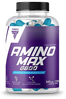 AMINOMAX 160 Capsules | BCAA + Essential Amino Acids | Anabolic + Anticatabolic | Whey Protein Pills | Anabolic | Muscle Mass Growth