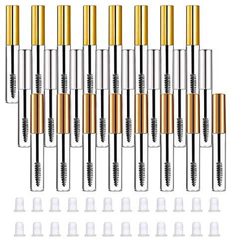 24 piezas 10ml Tubo Rimel Vacio Bote, Recipientes de Rímel con pestaña