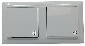 GIRA 415803 2Fach Steckdose mit Rahmen und Klappdeckel IP44