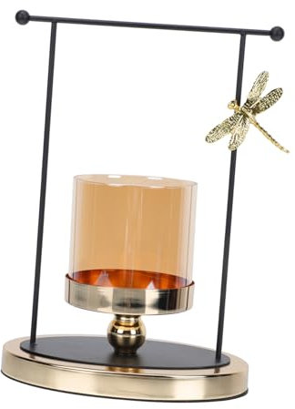 ABOOFAN Elegante Y Único Candelabro De Metal con Forma De Libélula Candelabro Decorativo para Sala De Estar Y Cocina.