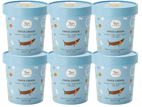 Biscotti ipoallergenici per Cani a base di proteina di insetto | Crick Crok | Snack Cane gustoso e sano, adatto a tutte le taglie ed età | Scorta sufficiente per 6 mesi, 600gr | Hygge Dog