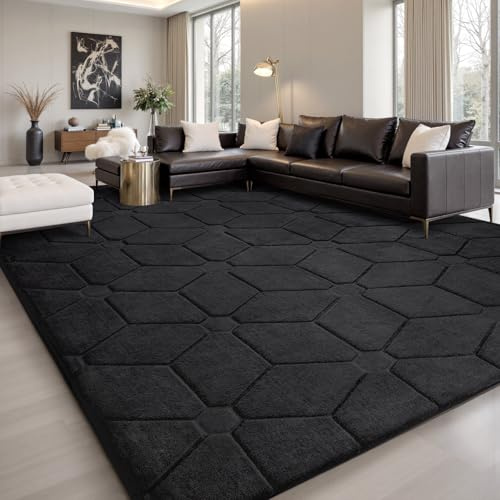 Sour Lemon Teppich Wohnzimmer 200x300cm, Teppichd Schwarz Waschbarer Teppich Kinderzimmer Flauschige Carpets Schlafzimmer Carpet Gegend Kurzflor Flauschig Rutschmatte Kinderzimmer Teppiche