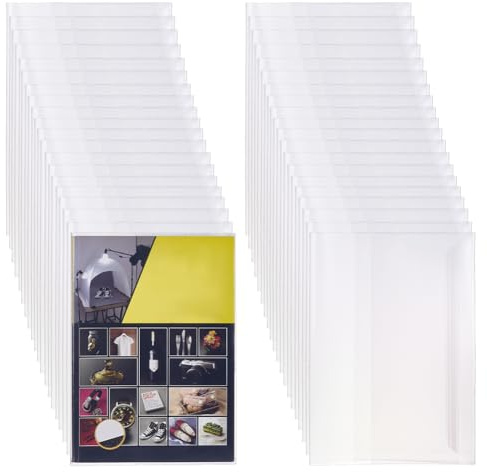 FINGERINSPIRE 40pcs Clear Book Covers Fit for A5 Size Books, Clear Plastic Waterproof Covers Protector Against Dust Wear Resistant Paperback Exercise Book Covers for Home Office Books