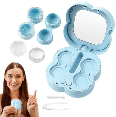 Pulitore A Ultrasuoni Per Lenti A Contatto Morbide,Strumento Pulizia Rapida ad Ultrasuoni - Dispositivo Impermeabile E Antipolvere Per Uomo E Donna Ideale Per Viaggi E Lavoro