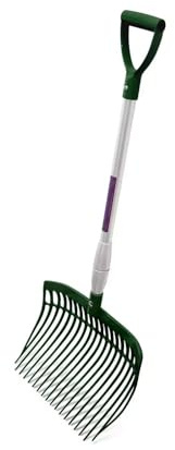 Quality Aluminium Purple ABS Bedding & Shaving Fork Equestrian Tack Shavings Fork for Horses with Handle 115cm, Durable Yard Tool for Stables, Trailers & Fields