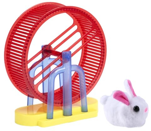 Giochi per Animali Domestici per Bambini,Giocattolo Elettronico per Criceti | Elettrico Simulazione Criceto con Ruota da Esercizio | Ruota Interattiva Esercizio per Gatti Bambini Interni Casa Scrivani