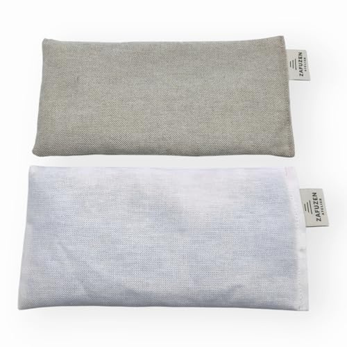 ZAFUZEN Set da 2 Cuscinetti per Occhi Yoga Light – Lavanda Naturale e Riso, Cotone Naturale, Ideali per Meditazione, Relax e Regalo Yoga